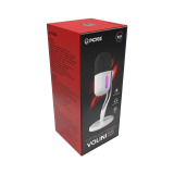 MICROFONE GAMER CONDENSADOR PCYES VOLINI WHITE GHOST RGB USB MGVLNWG  BRANCO