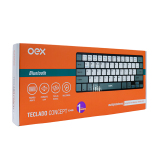 TECLADO BLUETOOTH CONCEPT OEX TC506 BRANCO / CINZA MULTIPLATAFORMA