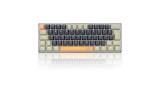 TECLADO MECANICO RGB REDRAGON LAKSHMI AMARELO CINZA E BRANCO K606 OG GY KK ABNT2 SWITCH MARROM