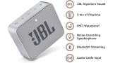 CAIXA DE SOM JBL 3W GO2 BLUETHOOTH/AUX CINZA