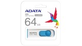 PEN DRIVE 64GB ADATA C008 AZUL E BRANCO