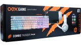 KIT TECLADO MOUSE USB HEADSET E MOUSEPAD OEX TM306 COMBO THUNDER 4 EM 1