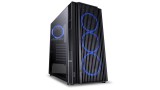 GABINETE PC YES MID TOWER ATMOS  PRETO LED AZUL