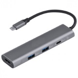 HUB USB TIPO C 4 EM 1 2USB 3.0 HDMI E TIPO C  LOTUS LT-T402