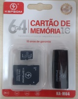 CARTAO DE MEMORIA MICRO SD 64 GB KAPBOM CLASSE 10