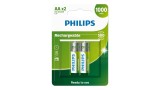 PILHA AA RECARREGAVEL  PHILIPS 1000MAH C/2