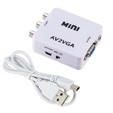 MINI CONVERSOR RCA AV2 X VGA BRANCO