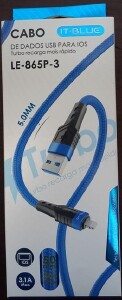 CABO DE DADOS  PARA IPHONE LIGHTNING 3M IT BLUE LE-865P-3