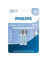 PILHA AAA ALCALINA PHILIPS C/2