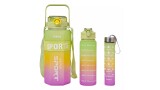 KIT GARRAFA SQUEEZE SPORT 2000ML 900ML 300ML JL-8020