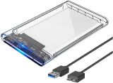 CASE HD 2.5 SATA USB 3.0 TRANSPARENTE