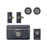 MICROFONE LAPELA DUPLO SEM FIO WIRELESS HOLLYLAND LARK M2 P2 P3 TIPO C LIGHT