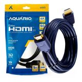 CABO HDMI 5M 2.0  4K- PONTA BANHADA A OURO AQUÁRIO 4K05
