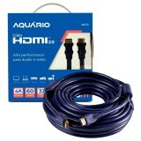 CABO HDMI 15M 2.0 AQUÁRIO 4K- PONTA BANHADA A OURO
