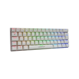 TECLADO 60 GAMER WARRIOR ROYAL PRECISION BRANCO SWITCH BLUE