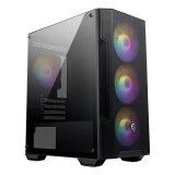 GABINETE GAMER MSI MAG FORGE M100A MINI TOWER VIDRO TEMPERADO RGB USB 3.2 C/4 FANS RGB PRETO