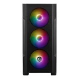 GABINETE GAMER MSI MAG FORGE M100A MINI TOWER VIDRO TEMPERADO COM 4 FANS RGB USB 3.2 PRETO