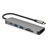 HUB USB TIPO C 3.0 DOCK STATION 6 EM 1 HDMI LEITOR CARTAO COMTAC 9413