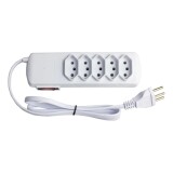 FILTRO DE LINHA 5 TOMADAS 10A FORCE BRANCO 500117