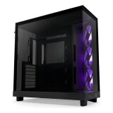 GABINETE GAMER NZXT H6 FLOW EDITION MID TOWER  ATX LATERAL EM VIDRO COM FANS PRETO