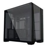GABINETE GAMER LIAN LI O11 VISION COMPACT E-ATX LATERAL EM VIDRO TEMPERADO SEM FANS PRETO  O11VPX-M BLACK