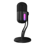 MICROFONE GAMER CONDENSADOR PCYES VOLINI BLACK VULCAN RGB USB MGVLNBV PRETO