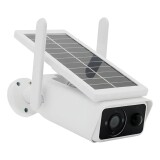CAMERA IP WIRELESS WIFI  4.0MP SOLAR  EXTERNA BRANCA SC-B51 IT BLUE