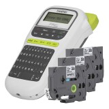 ROTULADOR ETIQUETADORA ELETRÔNICO BROTHER PT-H110 COM 3 FITAS TZe 12MM