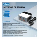 INVERSOR DE POTENCIA 200W 12V 110V KNUP KP-TC43