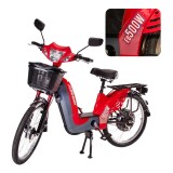 BICICLETA ELETRICA HAWK EB500 VERMELHA 500W - BATERIA 48V 112A  45 KM AUTONOMIA