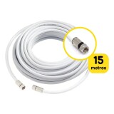 CABO ANTENA RG59 15M COM CONECTOR