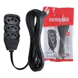 EXTENSÃO ELÉTRICA 10M TRIPOLAR 3 TOMADAS 10A FORCE LINE 200316