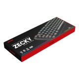 TECLADO MECANICO PCYES ZECKY BLACK VULCAN SWITCH AZUL LED RAINBOW TPZKBVBL