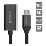 CABO ADAPTADOR CONVERSOR USB TIPO C PARA HDMI FEMEA 2.1 8K PCYES 15CM  PUCM-15P