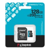 CARTAO DE MEMORIA MICRO SD 128GB KINGSTON CLASSE 10 200MB/S CANVAS GO PLUS