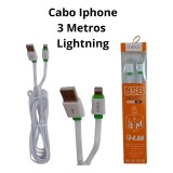 CABO DE DADOS IPHONE  LIGHTNING 3M 4.8A GOLD CB33-2