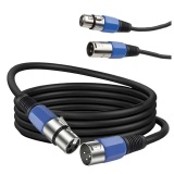 CABO MICROFONE 6MM PRETO/AZUL CANNON 5M