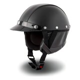 CAPACETE PARA MOTOS COQUINHO  CUSTOM COURO BOULEVARD HARLEY  PRETO