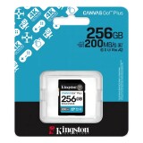 CARTAO DE MEMORIA SD KINGSTON 256GB CLASSE 10 CANVAS GO PLUS - 200MB