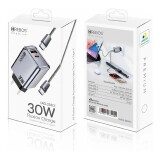 CARREGADOR CELULAR 30W TIPO C X TIPO C HREBOS 233CC