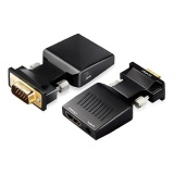 ADAPTADOR CONVERSOR HDMI PARA VGA COM AUDIO E ALIMENTAÇÃO TOMATE MTV-651/650
