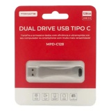 PEN DRIVE 128GB DUPLO USB 3.0 E USB TIPO C TOMATE MPD C128