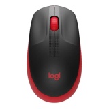 MOUSE SEM FIO LOGITECH M190 PRETO/VERMELHO