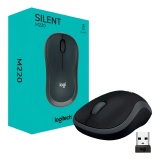 MOUSE USB SEM FIO LOGITECH M220 SILENT PRETO