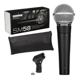 MICROFONE COM FIO SHURE SM58 PROFISSIONAL DE MÃO 1 BASTÃO
