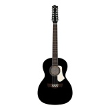 VIOLAO ELETROACÚSTICO AÇO FOLK TAGIMA PRETO AZTECA XII 12 CORDAS