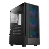 GABINETE GAMER RISE MODE WAVE MID TOWER LATERAL VIDRO  COM 3 FAN ARGB
