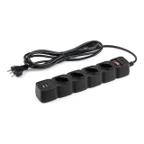 FILTRO DE LINHA 4 TOMADAS 2 USB PRETO INTELBRAS EPE 204