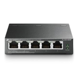 SWITCH 5 PORTAS TP LINK ES205GP GIGABIT RACK CASE METAL C/4 PORTAS POE+