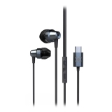 FONE DE OUVIDO AURICULAR COM FIO TIPO-C FORTREK IE210 PRETO